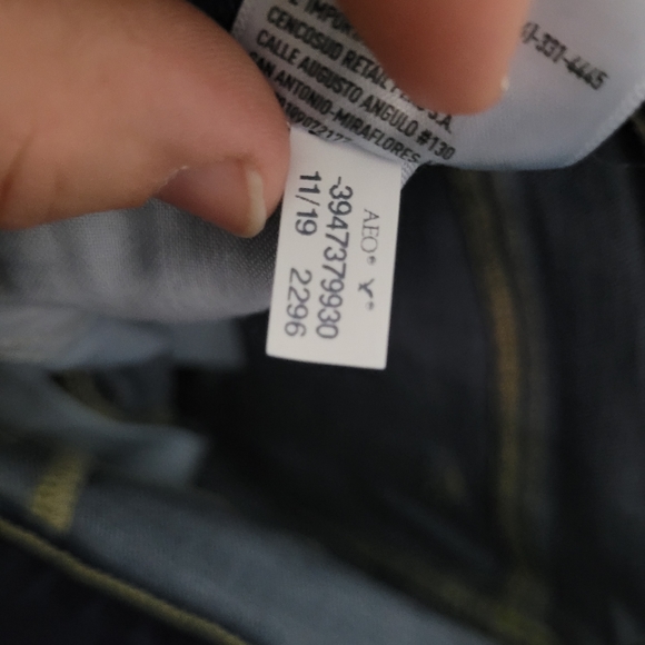 AMERICAN EAGLE | Super Hi-Rise Jegging skinny stretch distressed long jeans - Picture 10 of 10